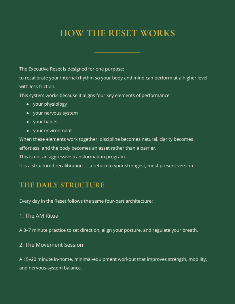 Daily structure breakdown